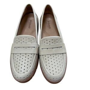 Dr. Scholl's Nice Day Breezy Leather Loafer 7 Comfort Winter White Classic NEW